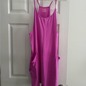 Free People Hot Shot romper size large. Sleeveless Romper with Pockets